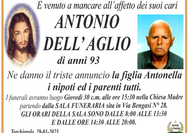 Annuncio DELL' AGLIO ANTONIO